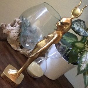 Luxor vintage 1993 goddess sculpture estate antique collector Egyptian modern